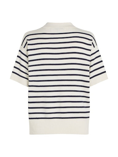 An image of the Tommy Hilfiger Stripe Short Sleeve Polo Jumper