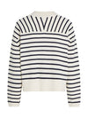 An image of the Tommy Hilfiger Mini Stripe V-Neck Sweater
