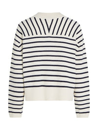 An image of the Tommy Hilfiger Mini Stripe V-Neck Sweater