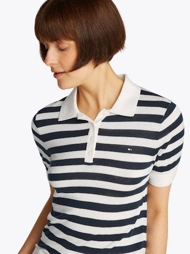 An image of the Tommy Hilfiger Button Polo Sweater