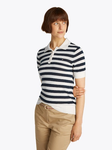 An image of the Tommy Hilfiger Button Polo Sweater