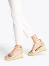 An image of the Tommy Hilfiger Flag Metallic Mid Wedge Sandals