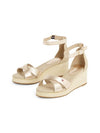 An image of the Tommy Hilfiger Flag Metallic Mid Wedge Sandals