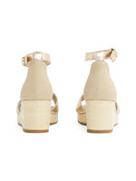 An image of the Tommy Hilfiger Flag Metallic Mid Wedge Sandals