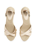 An image of the Tommy Hilfiger Flag Metallic Mid Wedge Sandals