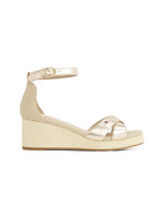 An image of the Tommy Hilfiger Flag Metallic Mid Wedge Sandals