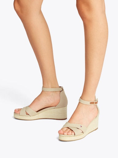 An image of the Tommy Hilfiger Crossover Strap Wedge Espadrilles