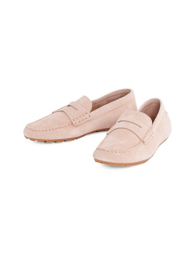 An image of the Tommy Hilfiger Flag Soft Suede Driver Loafers