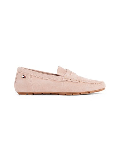 An image of the Tommy Hilfiger Flag Soft Suede Driver Loafers