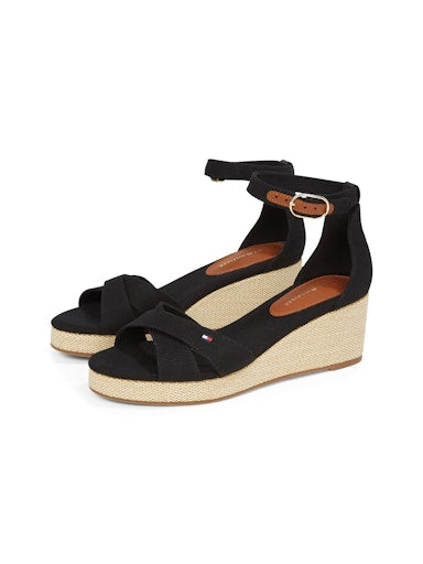 An image of the Tommy Hilfiger Crossover Strap Wedge Espadrilles