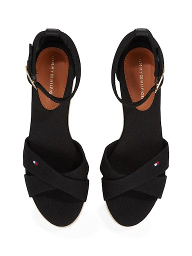 An image of the Tommy Hilfiger Crossover Strap Wedge Espadrilles