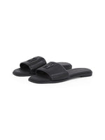 An image of the Tommy Hilfiger TH Logo Hardware Leather Mules