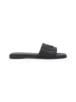 An image of the Tommy Hilfiger TH Logo Hardware Leather Mules