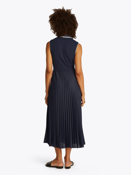 An image of the Tommy Hilfiger Sporty Pleated Polo Dress