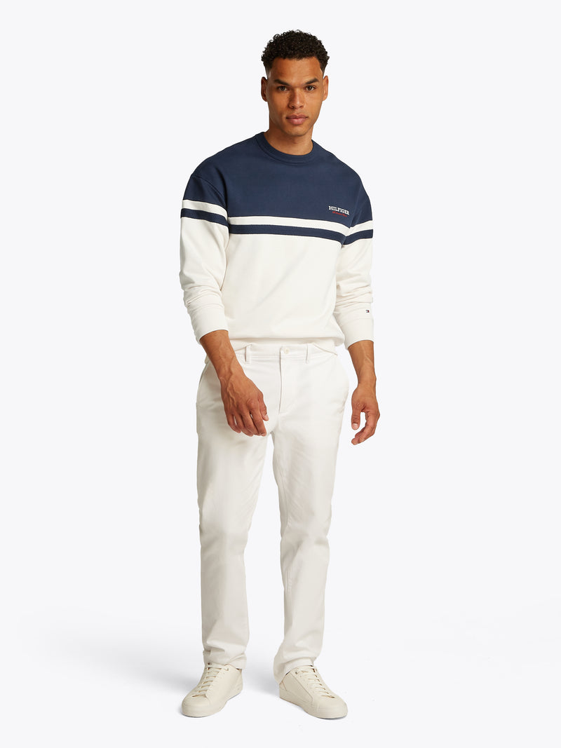 An image of the Tommy Hilfiger Monotype Colourblock Sweatshirt