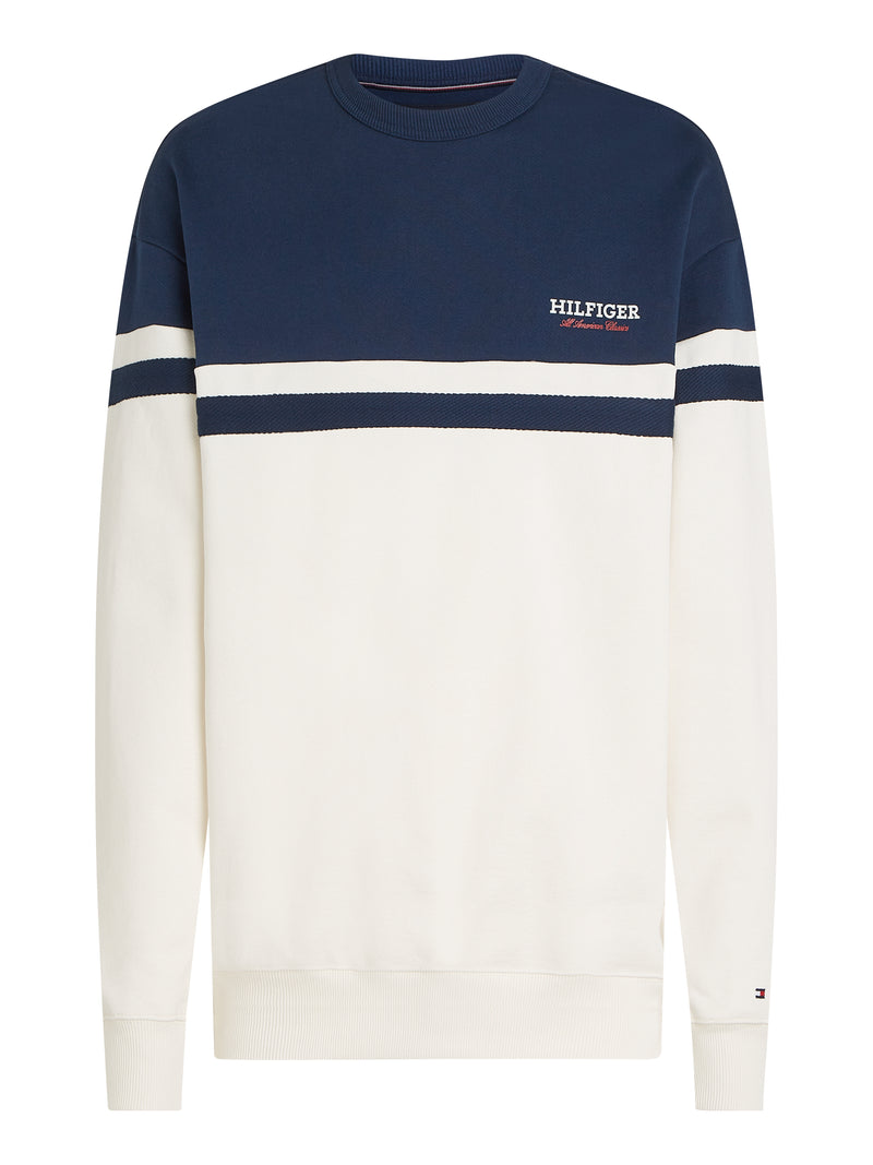 An image of the Tommy Hilfiger Monotype Colourblock Sweatshirt