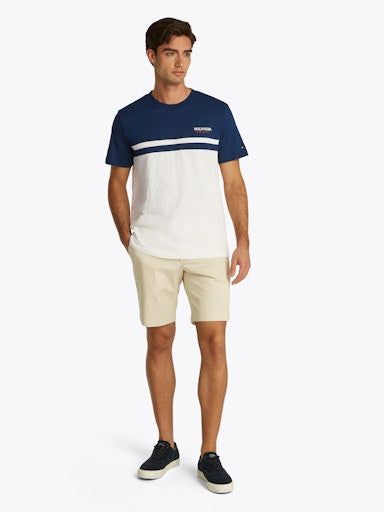 An image of the Tommy Hilfiger Monotype Colourblock Tee