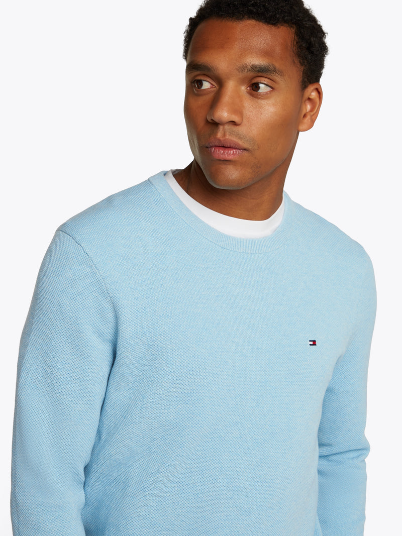An image of the Tommy Hilfiger Essential Structure Crew Neck Jumper
