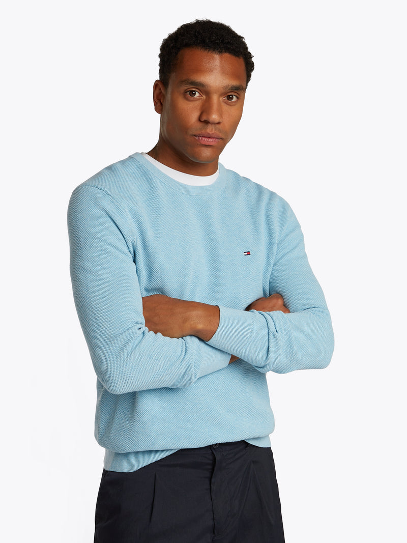 An image of the Tommy Hilfiger Essential Structure Crew Neck Jumper