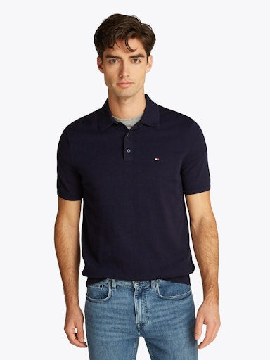 An image of the Tommy Hilfiger Essential Cotton Knitted Polo