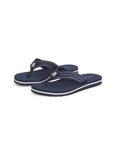 An image of the Tommy Hilfiger Hilfiger Webbing Tonal Logo Flip-Flops
