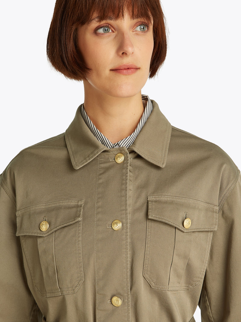 An image of the Tommy Hilfiger Gold Button Utility Jacket