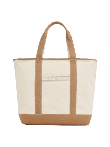 An image of the Tommy Hilfiger Canvas Beach Tote Bag