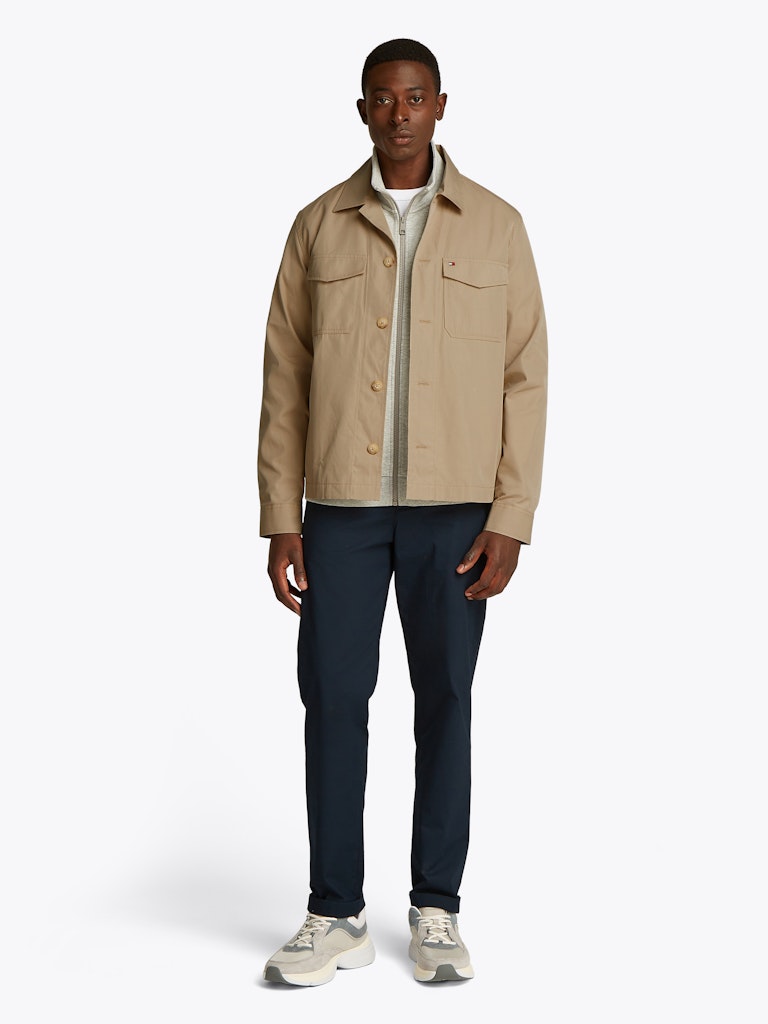 An image of the Tommy Hilfiger Cotton Nylon Shirt Jacket