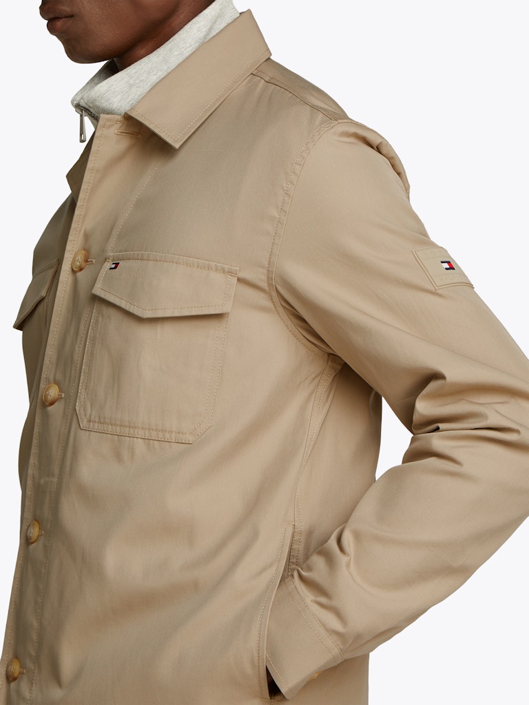An image of the Tommy Hilfiger Cotton Nylon Shirt Jacket