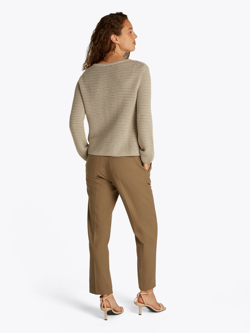 An image of the Tommy Hilfiger Pointelle Crochet Jumper