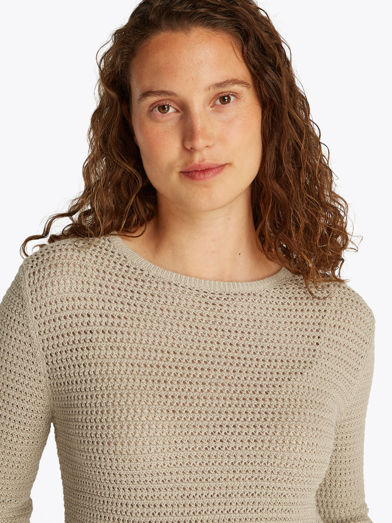 An image of the Tommy Hilfiger Pointelle Crochet Jumper