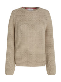 An image of the Tommy Hilfiger Pointelle Crochet Jumper