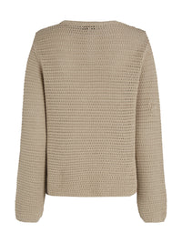 An image of the Tommy Hilfiger Pointelle Crochet Jumper