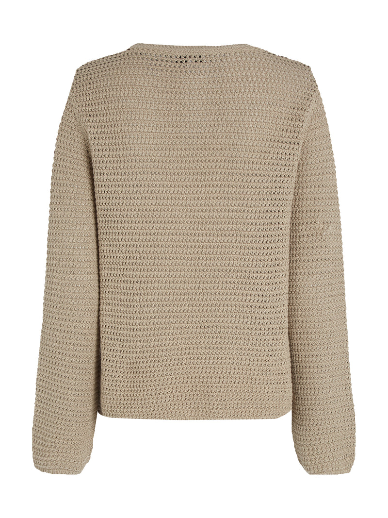 An image of the Tommy Hilfiger Pointelle Crochet Jumper