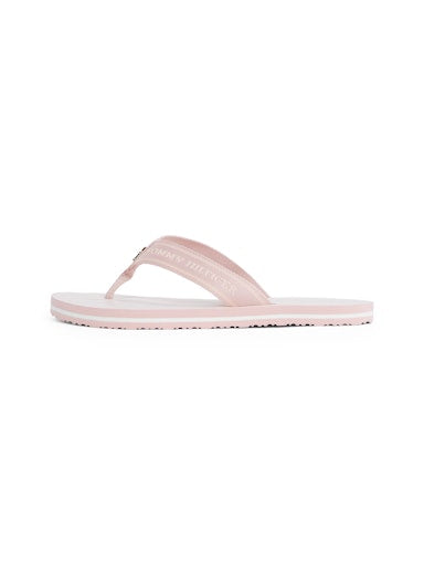 An image of the Tommy Hilfiger Stripe Logo Webbing Flip-Flops
