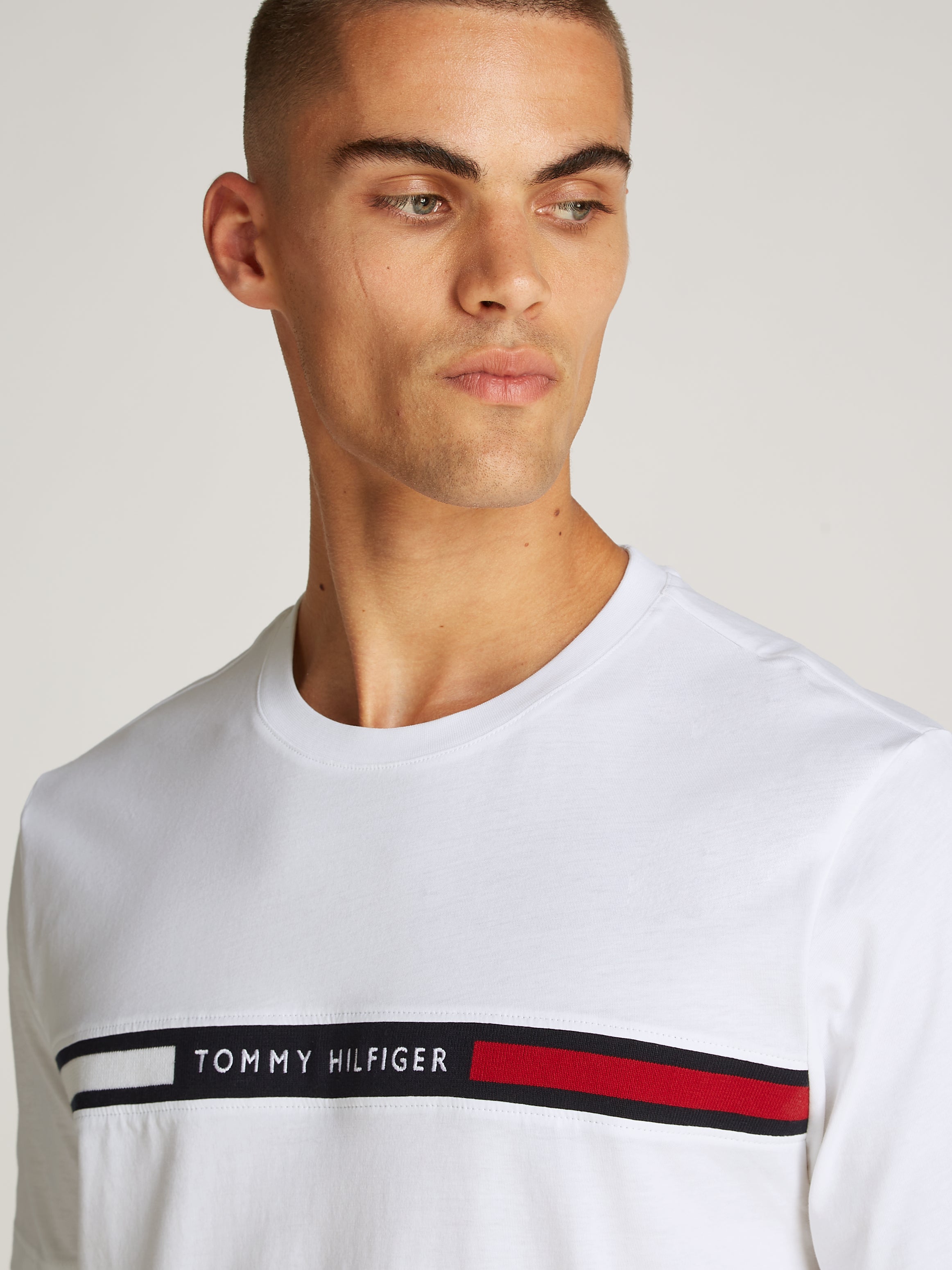 An image of the Tommy Hilfiger Crew Neck Logo Panel T-Shirt