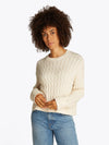 An image of the Tommy Hilfiger Cable Knit Crew Neck Jumper