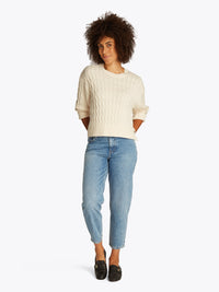 An image of the Tommy Hilfiger Cable Knit Crew Neck Jumper