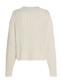 An image of the Tommy Hilfiger Cable Knit Crew Neck Jumper