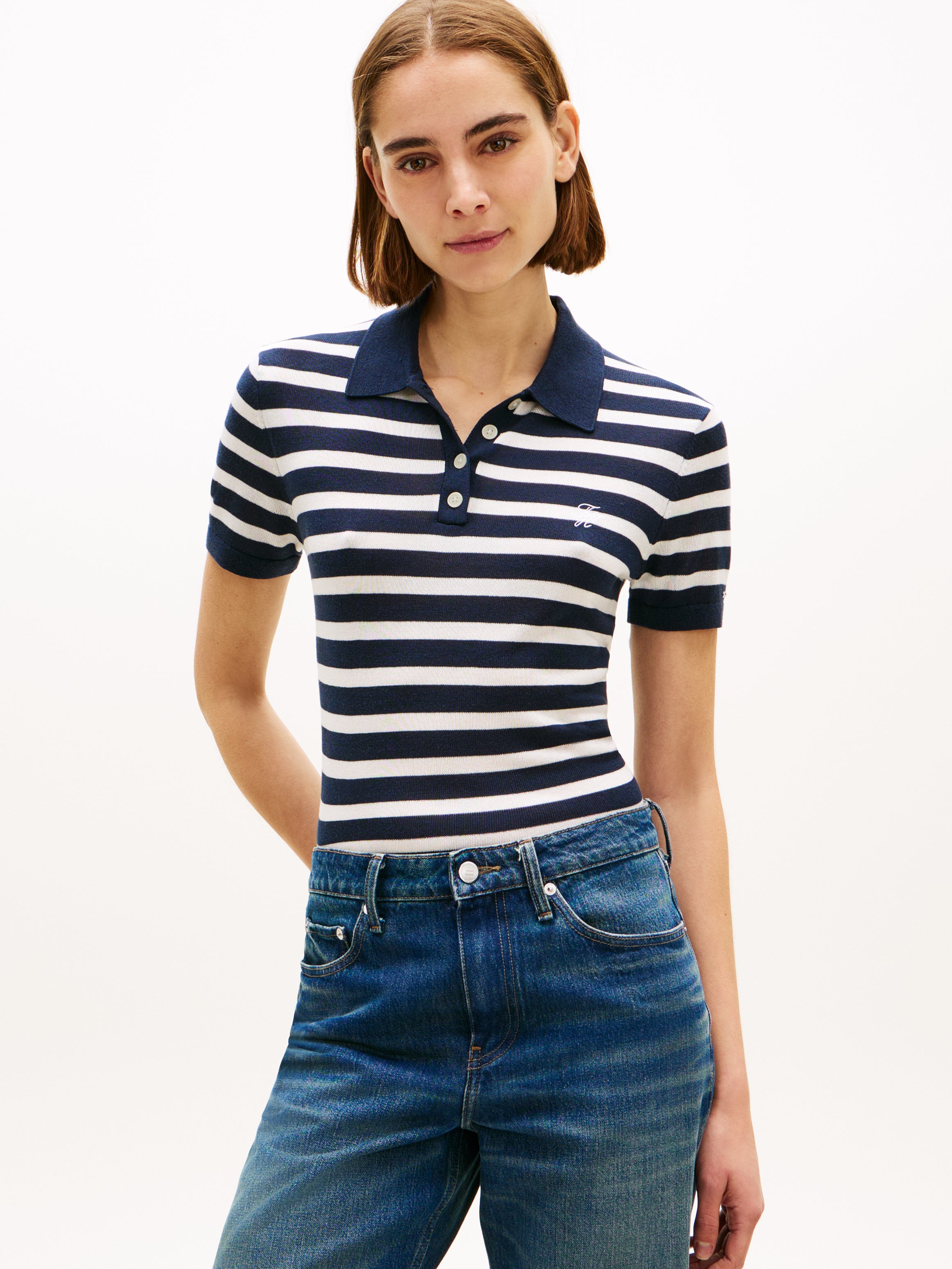 An image of the Tommy Hilfiger Light Layering Polo Sweater