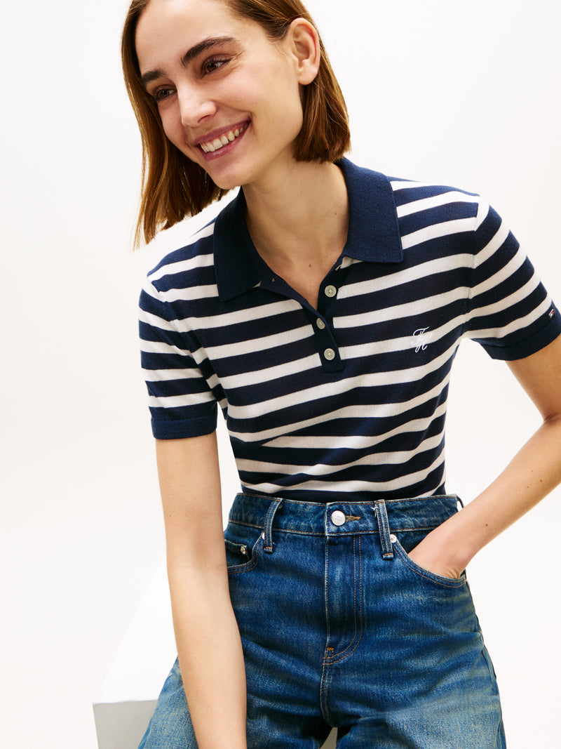 An image of the Tommy Hilfiger Light Layering Polo Sweater