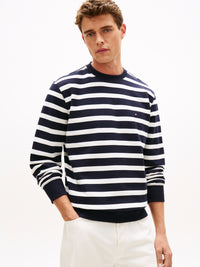 An image of the Tommy Hilfiger Terry Block Stripe Sweatshirt