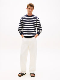 An image of the Tommy Hilfiger Terry Block Stripe Sweatshirt