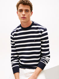 An image of the Tommy Hilfiger Terry Block Stripe Sweatshirt