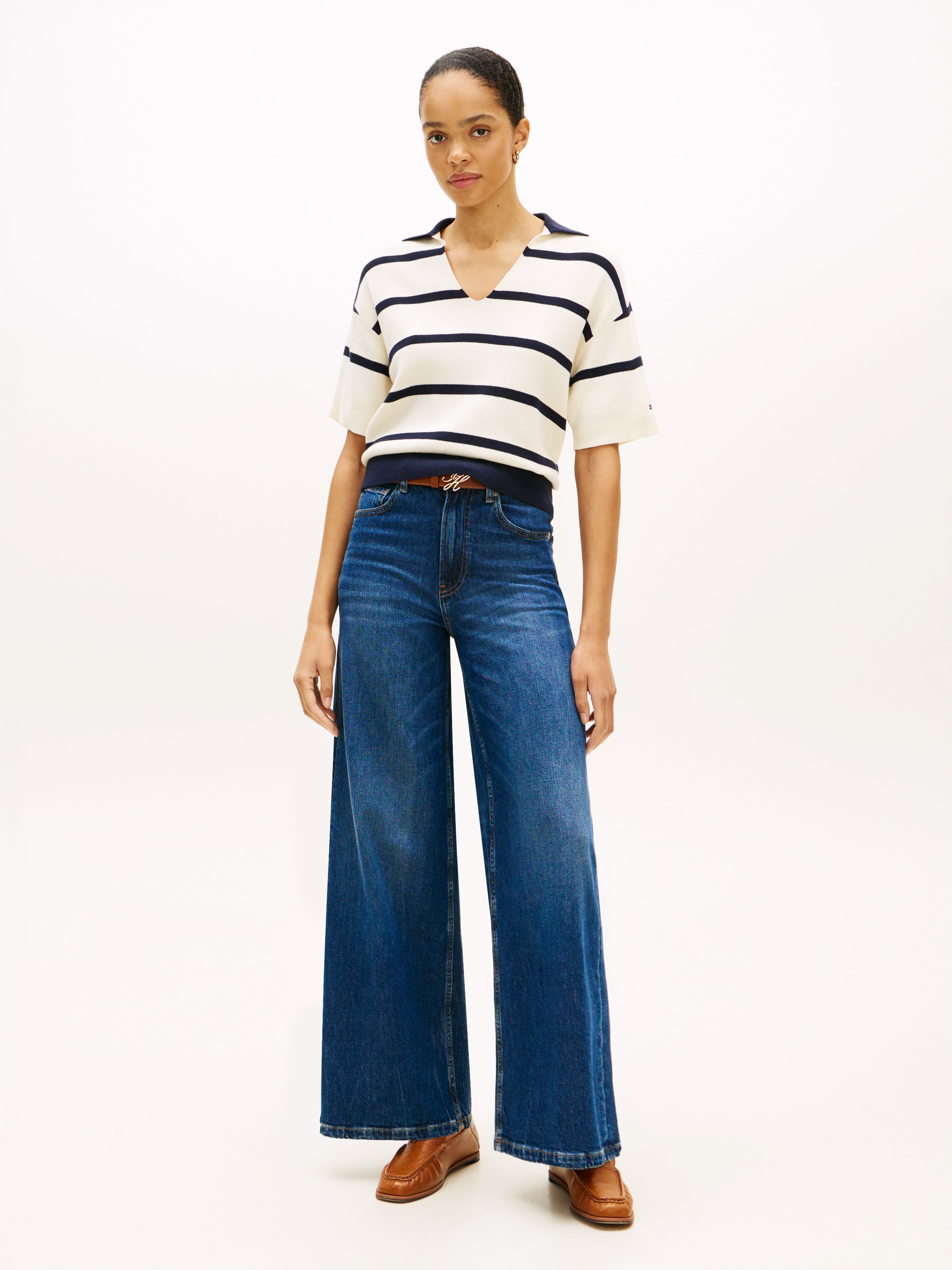An image of the Tommy Hilfiger Premium Knit Relaxed Polo Jumper