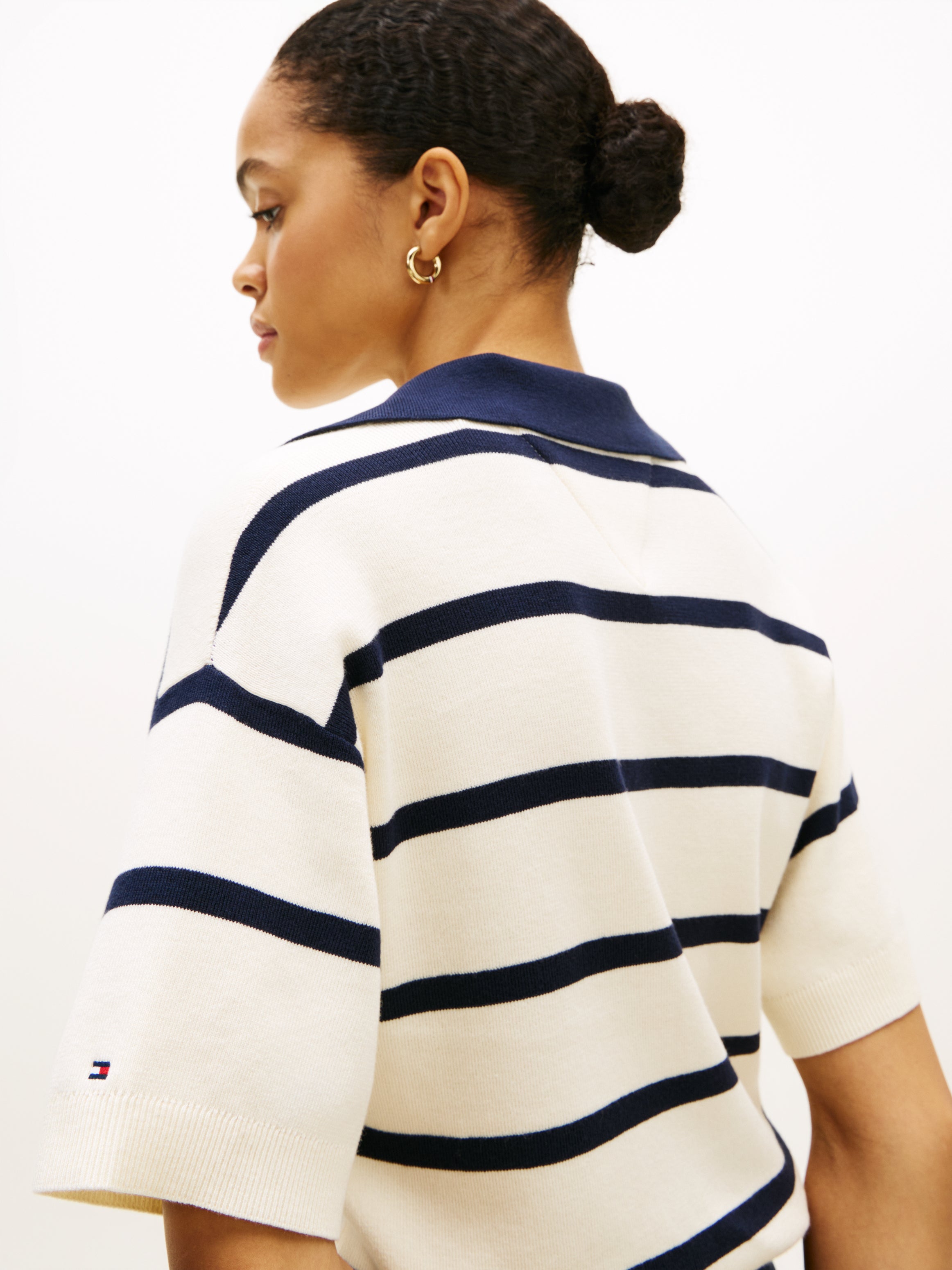 An image of the Tommy Hilfiger Premium Knit Relaxed Polo Jumper
