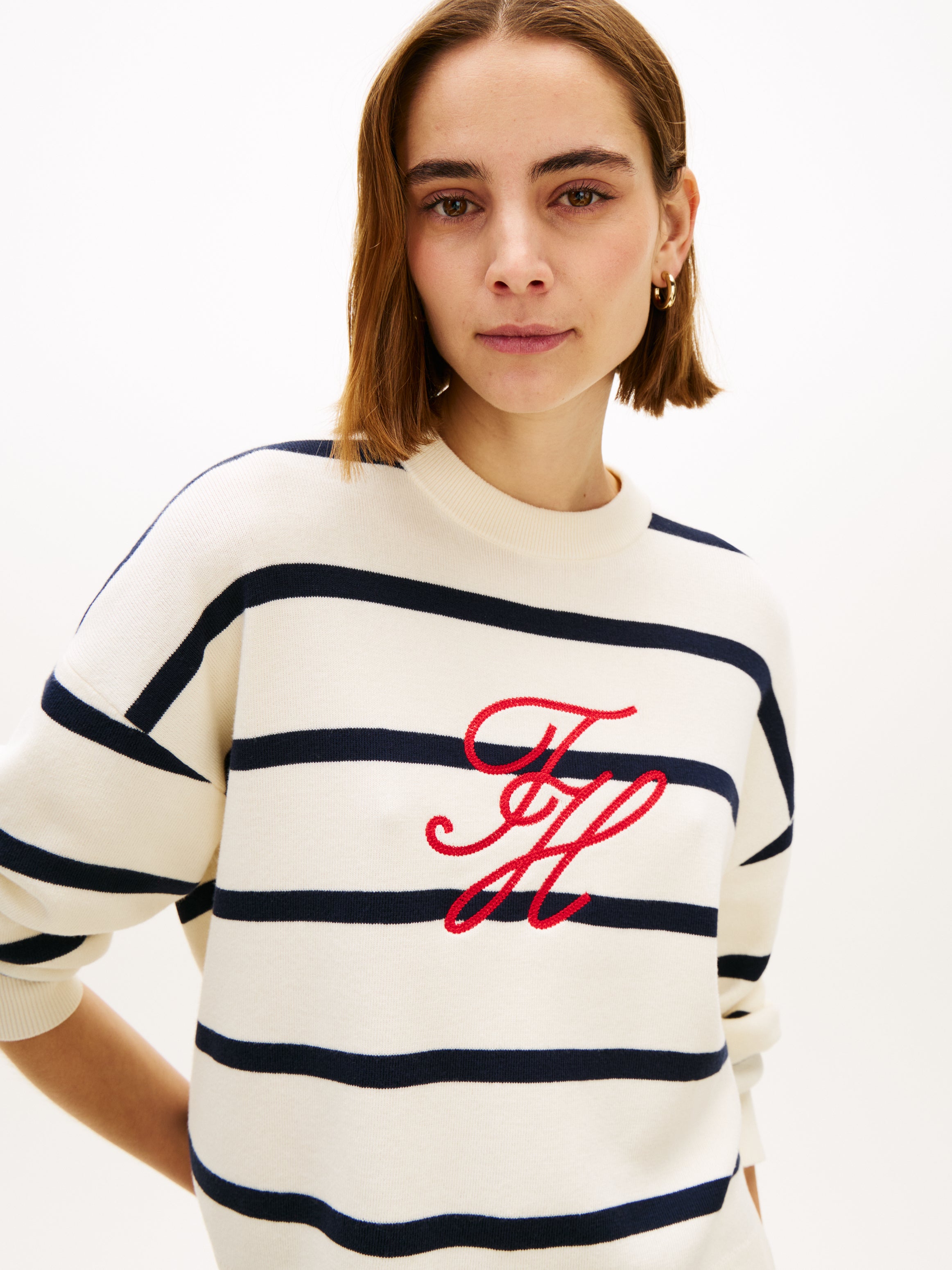 An image of the Tommy Hilfiger Full Needle Graphic Sweater
