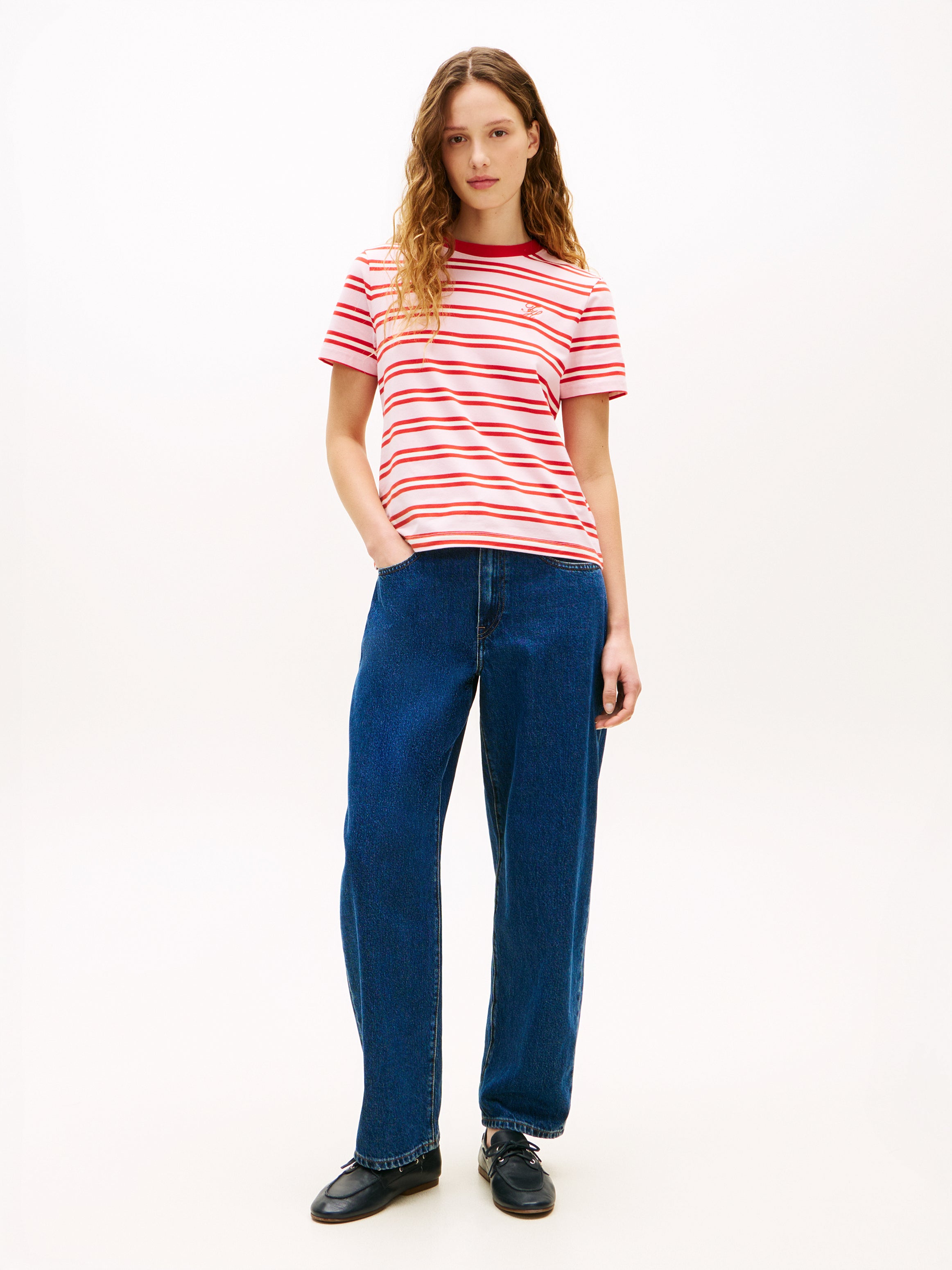 An image of the Tommy Hilfiger TH Script Crew Neck T-Shirt