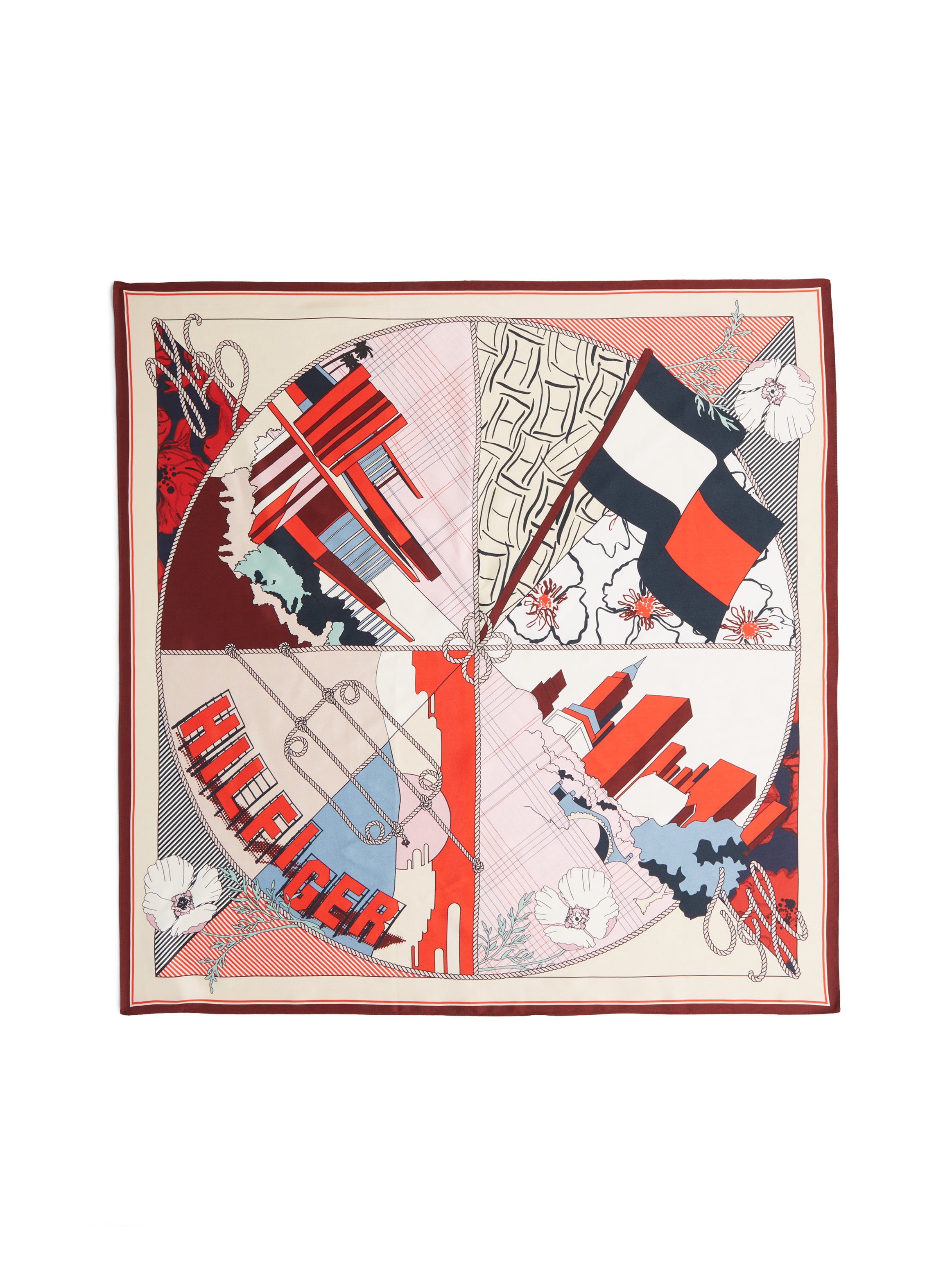 An image of the Tommy Hilfiger TH Large Silk Square Scarf