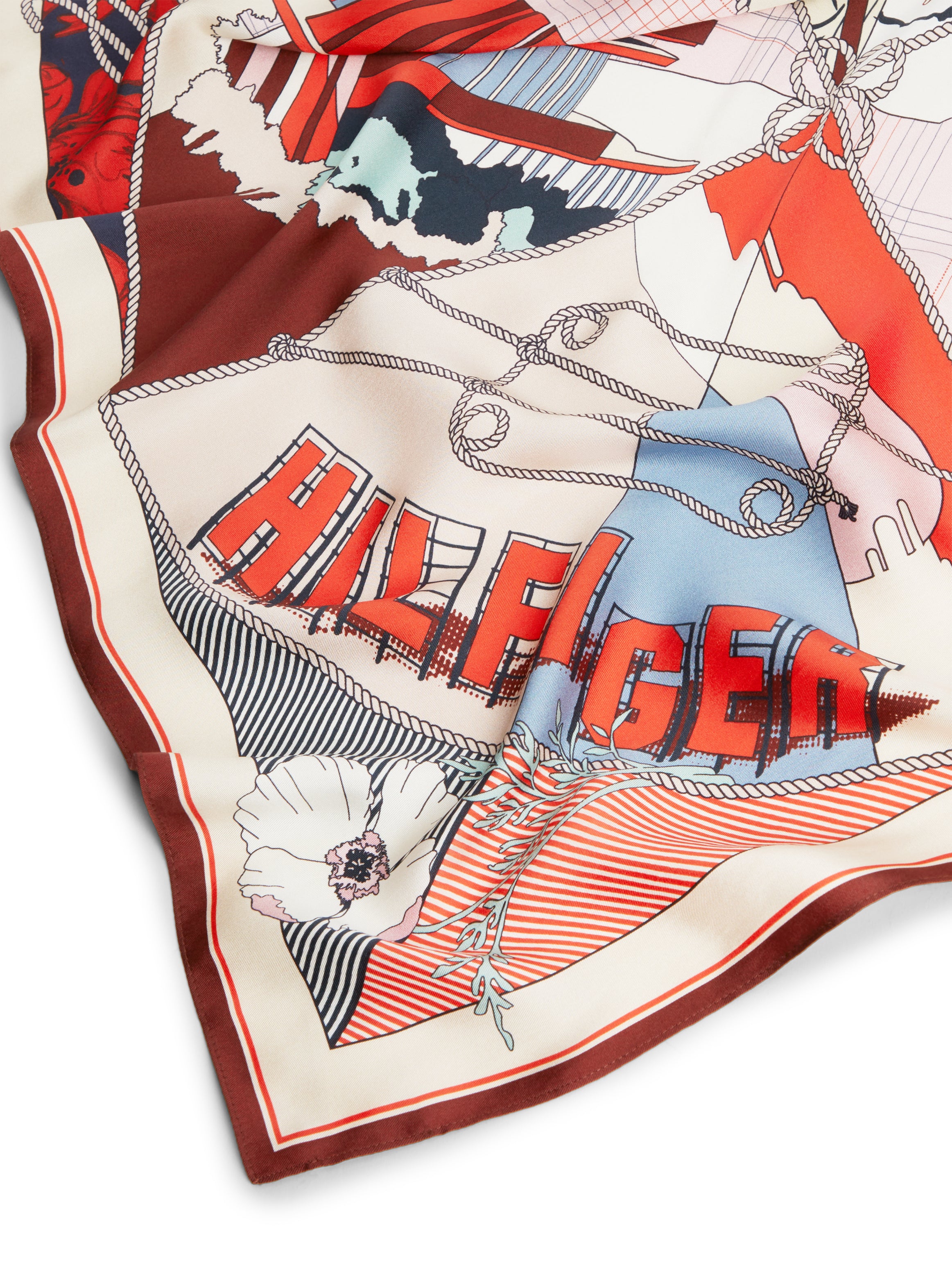 An image of the Tommy Hilfiger TH Large Silk Square Scarf